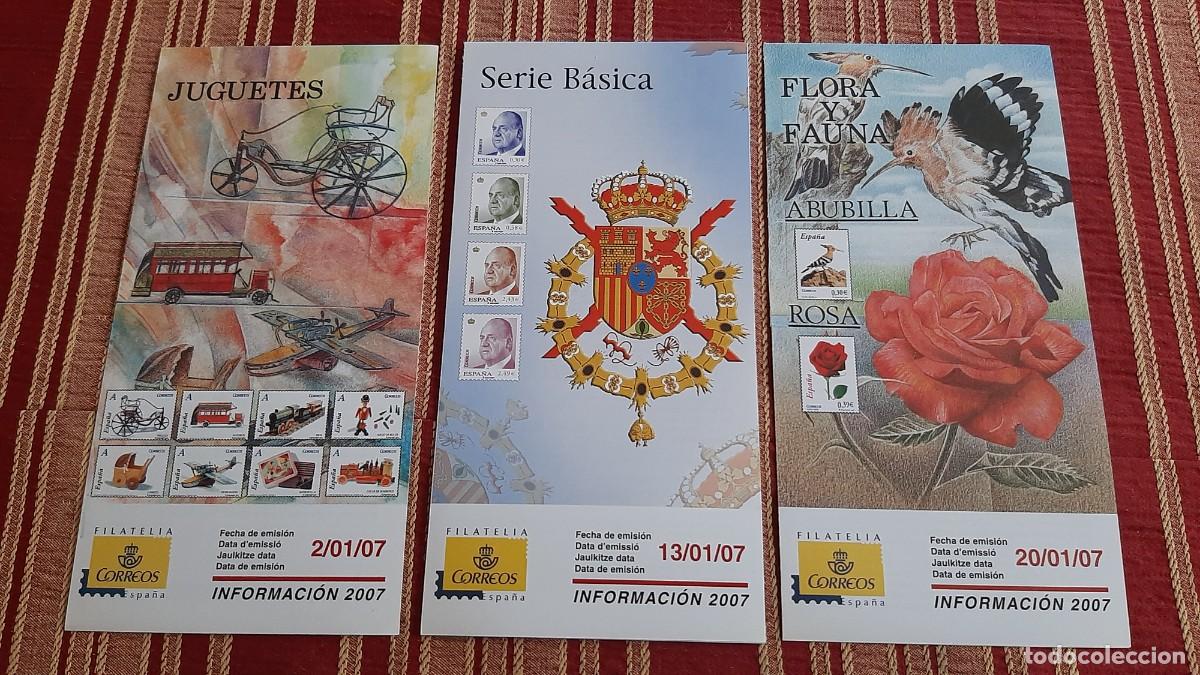 Selos: (D&Iacute;PTICOS) LOTE DE 3 D&Iacute;PTICOS CORREOS A&Ntilde;O 2007