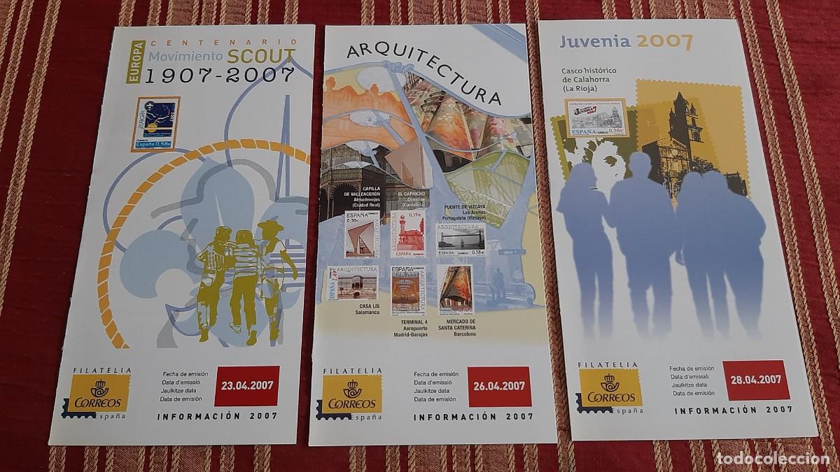 Selos: (D&Iacute;PTICOS) LOTE DE 3 D&Iacute;PTICOS CORREOS A&Ntilde;O 2007