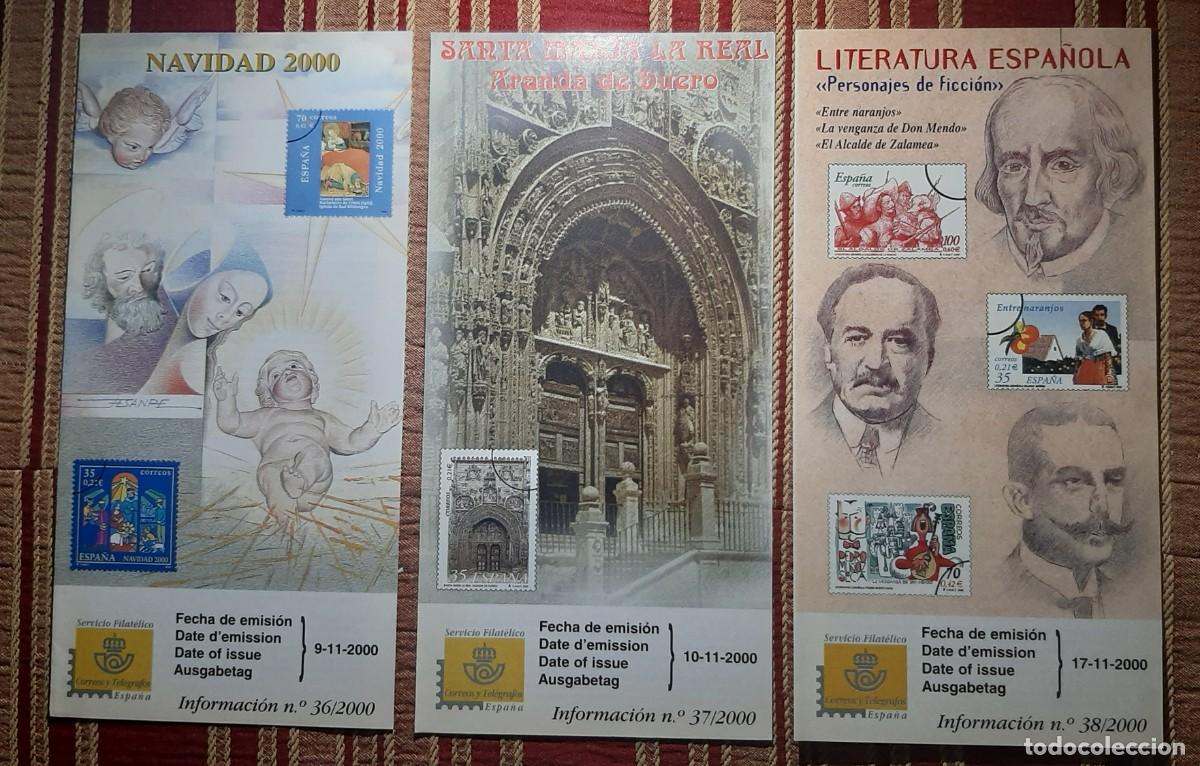Sellos: (D&Iacute;PTICOS) LOTE DE 3 D&Iacute;PTICOS CORREOS A&Ntilde;O 2000