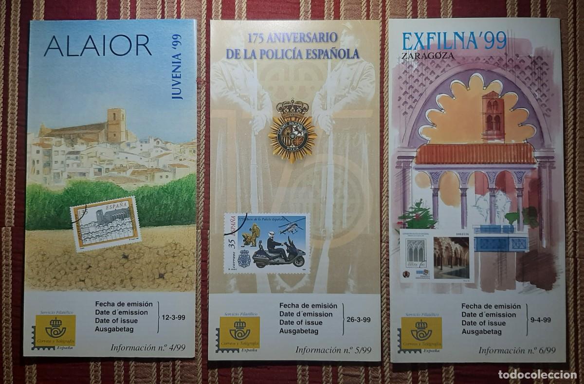 Sellos: (D&Iacute;PTICOS) LOTE DE 3 D&Iacute;PTICOS CORREOS A&Ntilde;O 1999