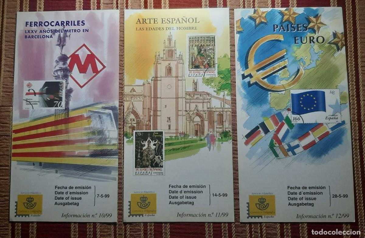Sellos: (D&Iacute;PTICOS) LOTE DE 3 D&Iacute;PTICOS CORREOS A&Ntilde;O 1999