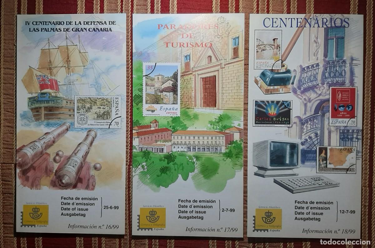 Sellos: (D&Iacute;PTICOS) LOTE DE 3 D&Iacute;PTICOS CORREOS A&Ntilde;O 1999