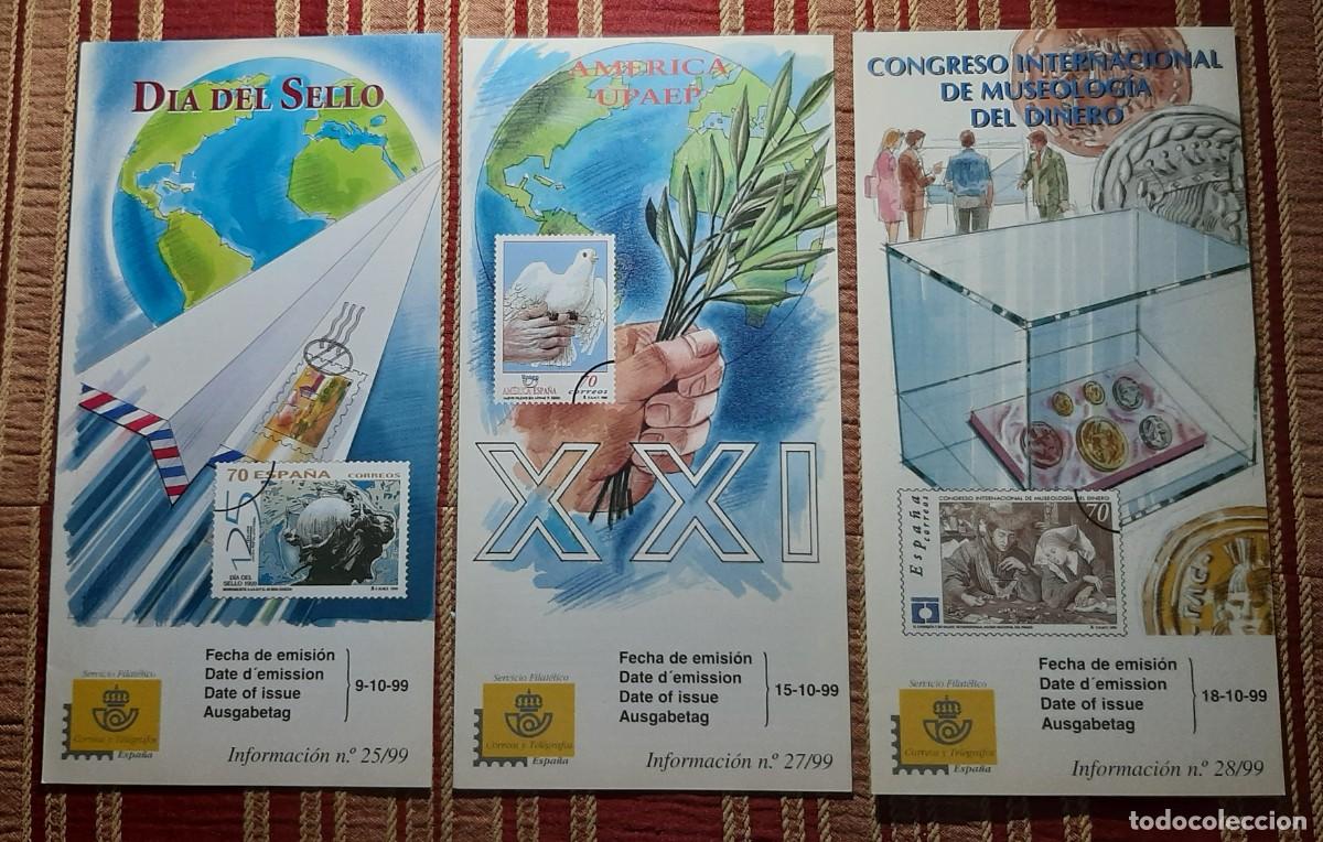 Sellos: (D&Iacute;PTICOS) LOTE DE 3 D&Iacute;PTICOS CORREOS A&Ntilde;O 1999
