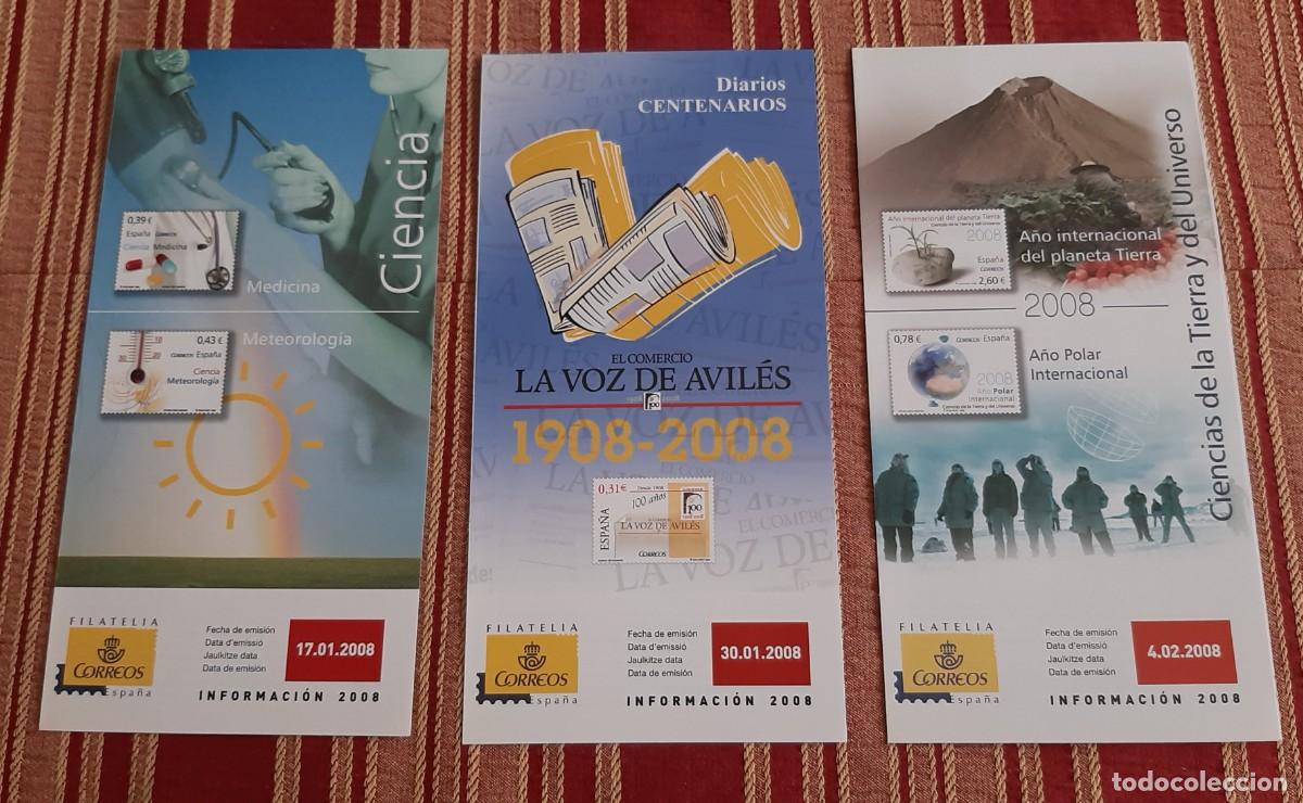 Sellos: (D&Iacute;PTICOS) LOTE DE 3 D&Iacute;PTICOS CORREOS A&Ntilde;O 2008