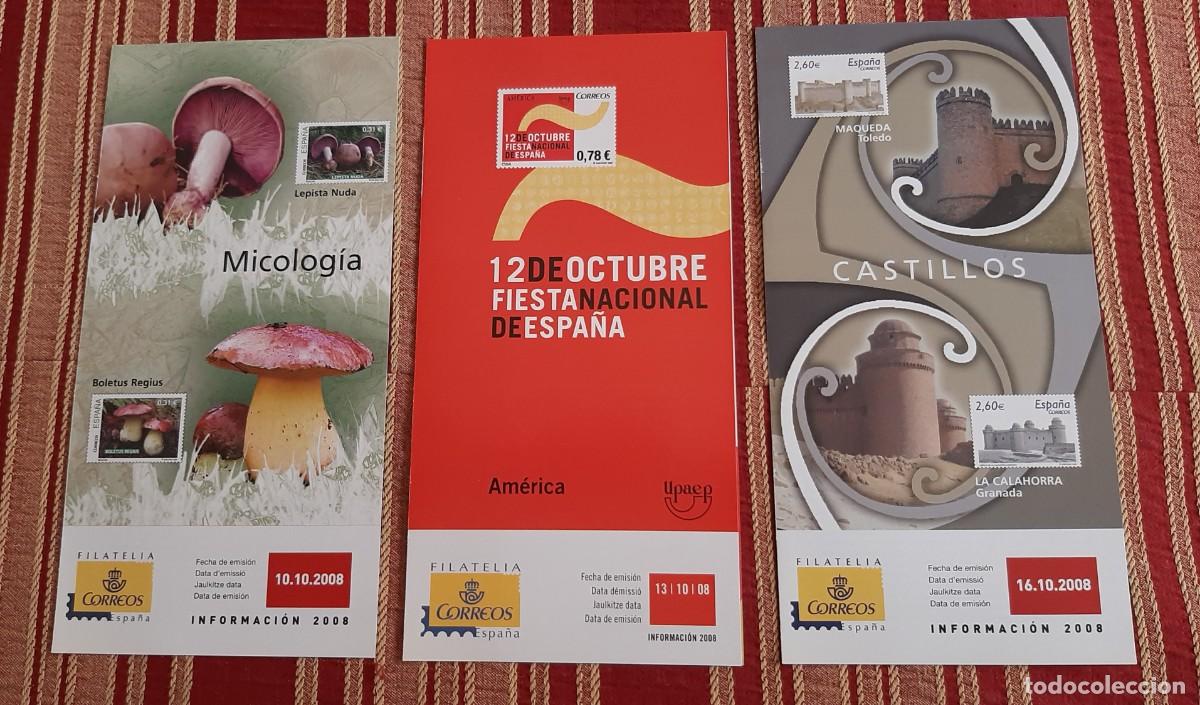 Sellos: (D&Iacute;PTICOS) LOTE DE 3 D&Iacute;PTICOS CORREOS A&Ntilde;O 2008