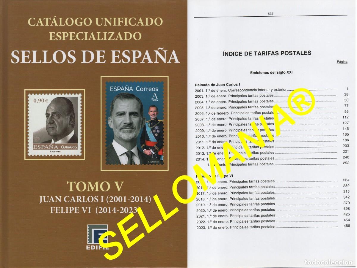 Sellos: CATALOGO ESPECIALIZADO EDIFIL ESPA&Ntilde;A 2001 A 2023 TOMO V SERIE BRONCE EDICION 2024