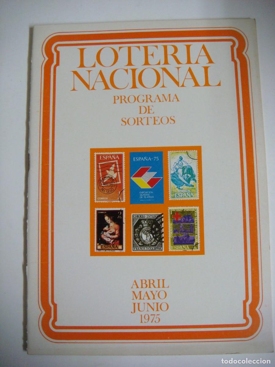 Briefmarken: PROGRAMA DE SORTEOS LOTERIA NACIONAL ABRIL-MAYO-Y JUNIO 1975-CAJ-B-N&ordm;-159