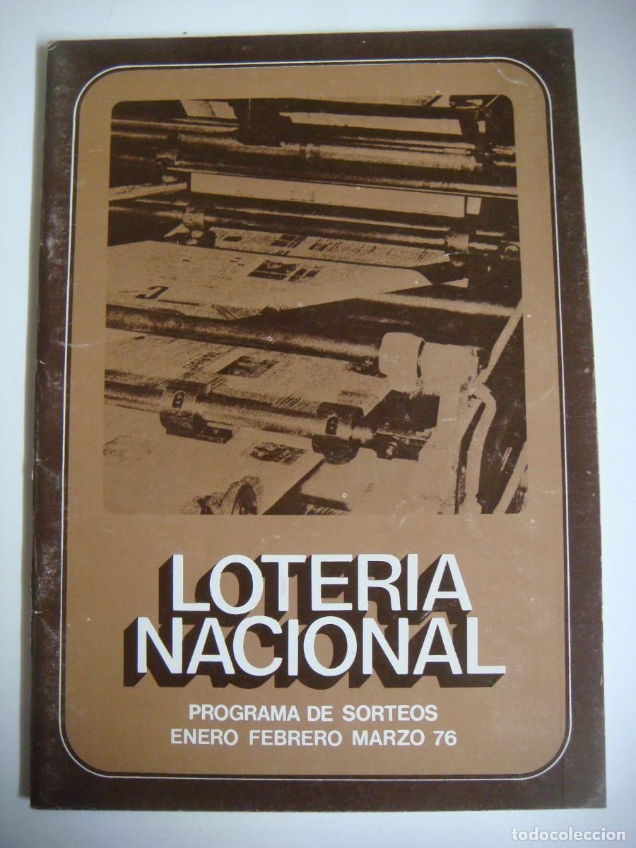 Selos: LOTERIA NACIONAL PROGRAMA DE SORTEOS ENERO-FEBRERO Y MARZO-1976-CAJ-B-N&ordm;-159