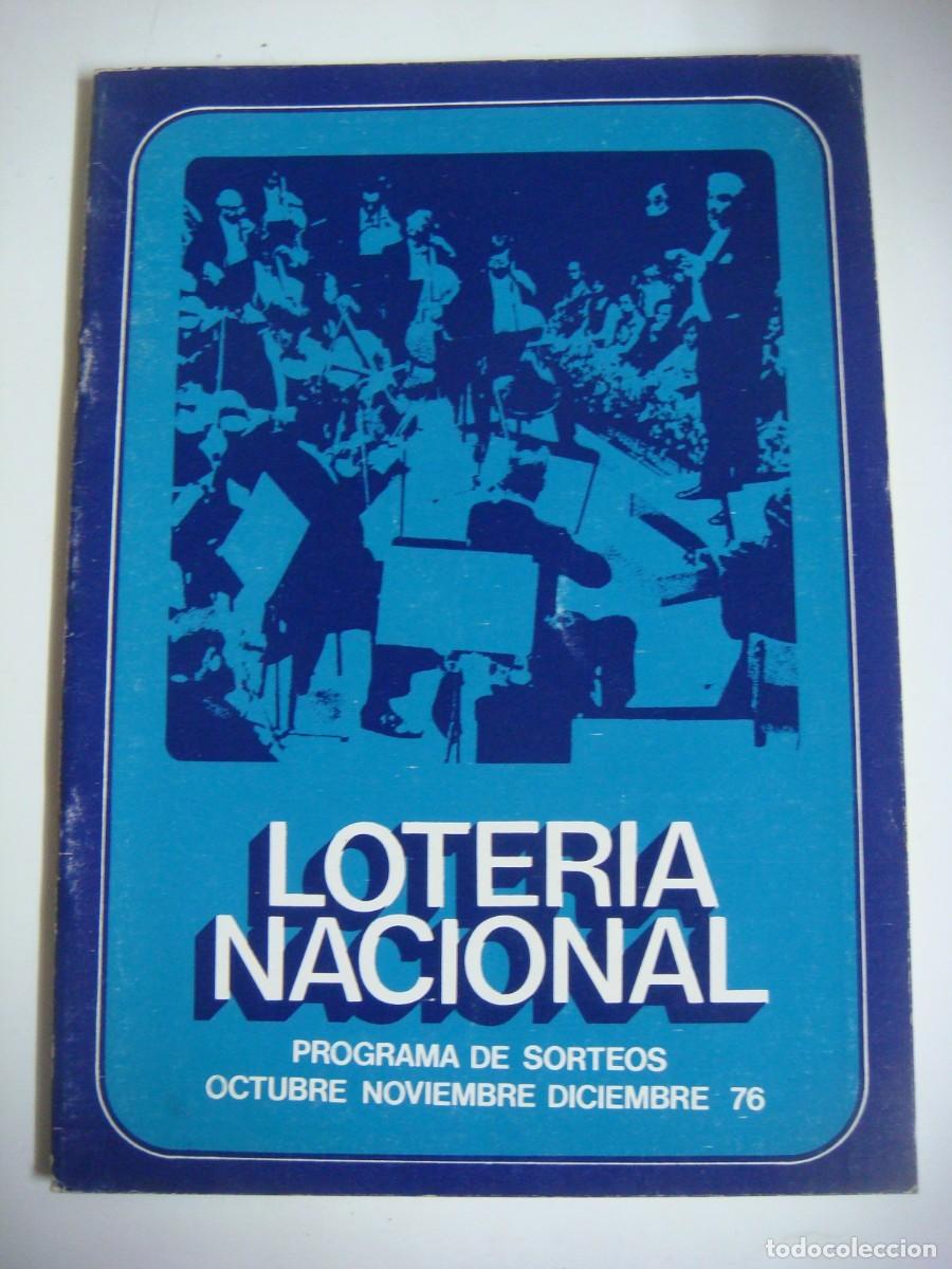 Sellos: LOTERIA NACIONAL PROGRAMA DE SORTEOS OCTUBRE-NOVIEMBRE Y DICIEMBRE-1976-CAJ-B-N&ordm;-159