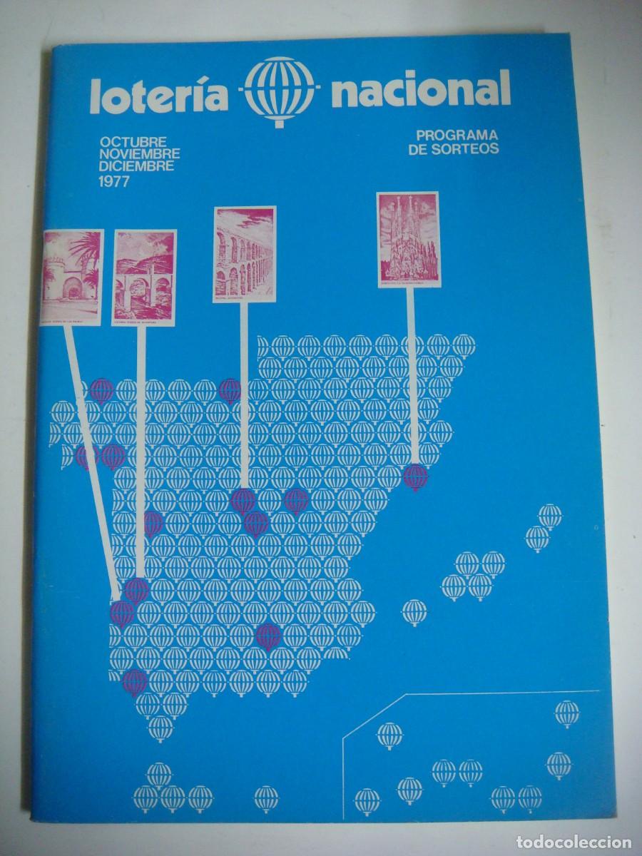 Sellos: LOTERIA NACIONAL PROGRAMA DE SORTEOS-OCTUBRE-NOVIEMBRE Y DICIEMBRE-A&Ntilde;O-1977-CAJ-B-N&ordm;-159