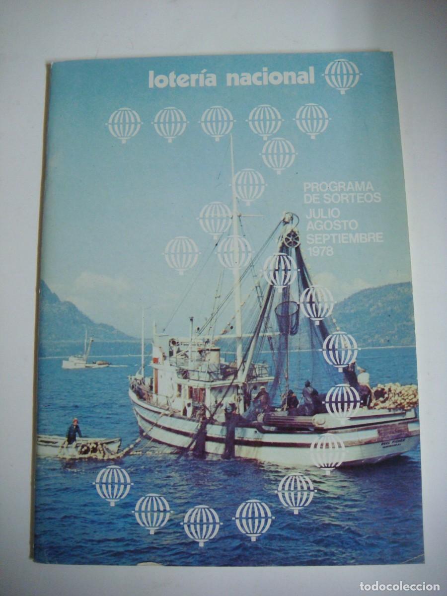 Sellos: LOTERIA NACIONAL PROGRAMA DE SORTEOS-JULIO-AGOSTO Y DICIEMBRE-A&Ntilde;O-1978-CAJ-B-N&ordm;-159