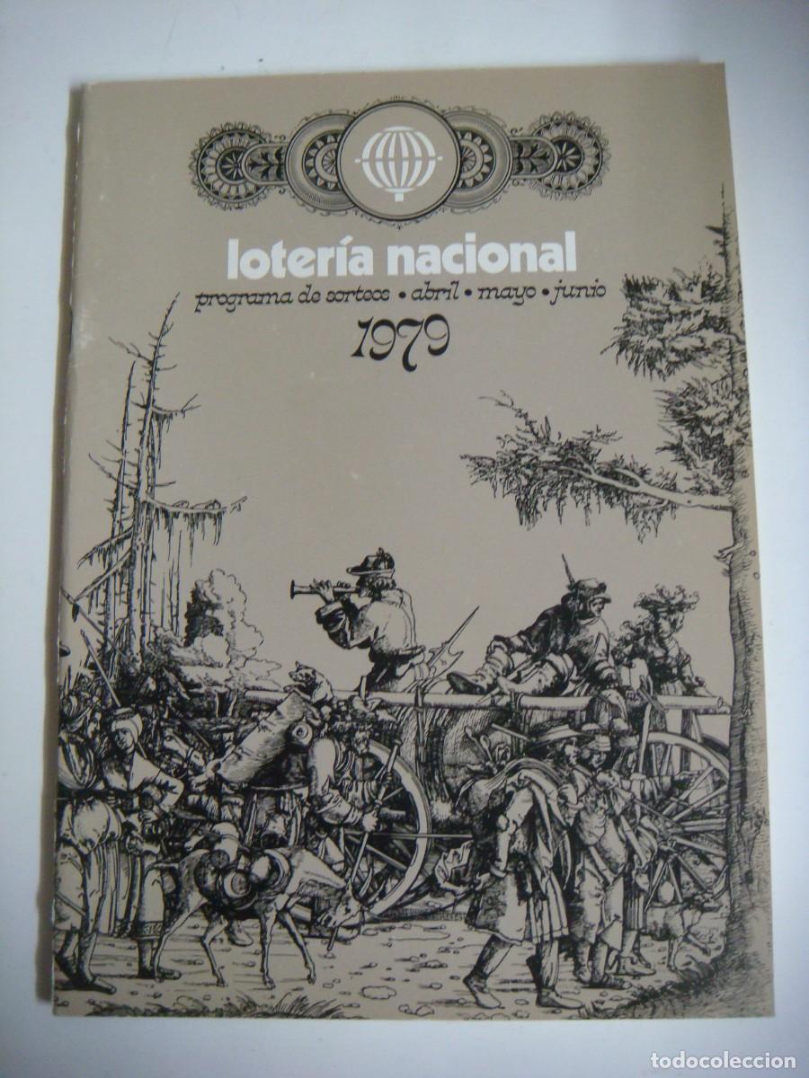 Sellos: LOTERIA NACIONAL PROGRAMA DE SORTEOS-ABRIL-MAYO Y JUNIO-A&Ntilde;O-1979-CAJ-B-N&ordm;-159