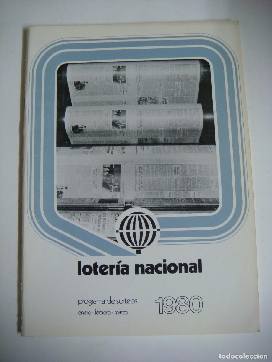 Sellos: LOTERIA NACIONAL PROGRAMA DE SORTEOS-ENERO-FEBRERO Y MARZO-A&Ntilde;O-1980-CAJ-B-N&ordm;-159