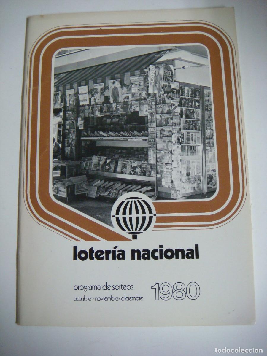 Sellos: LOTERIA NACIONAL PROGRAMA DE SORTEOS-OCTUBRE-NOVIEMBRE Y DICIEMBRE-A&Ntilde;O-1980-CAJ-B-N&ordm;-159