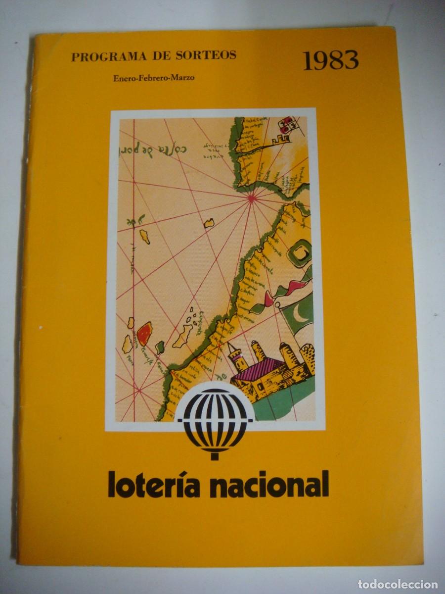 Sellos: LOTERIA NACIONAL PROGRAMA DE SORTEOS-ENERO-FEBRERO Y MARZO-A&Ntilde;O-1983-CAJ-B-N&ordm;-159