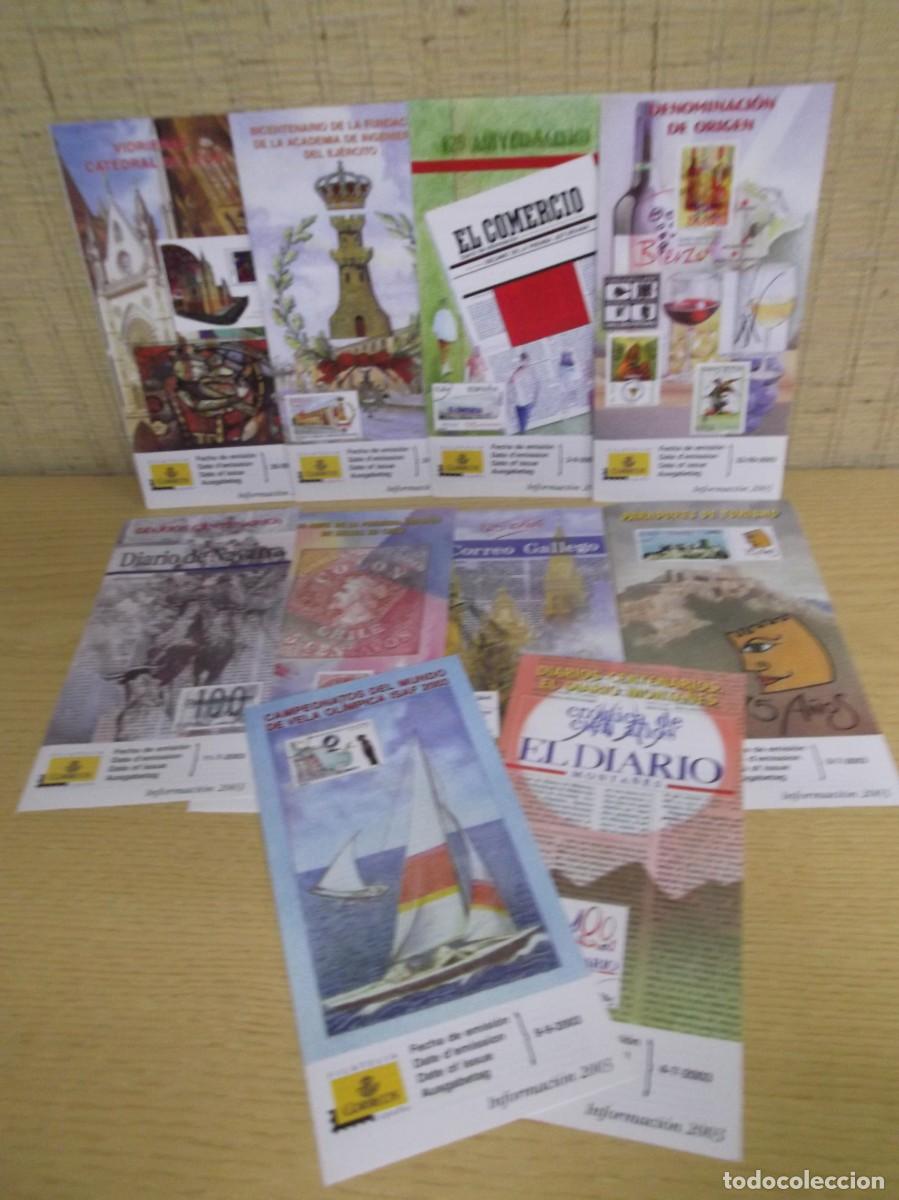 Sellos: Lote de 13 folletos informativos de correos 2003