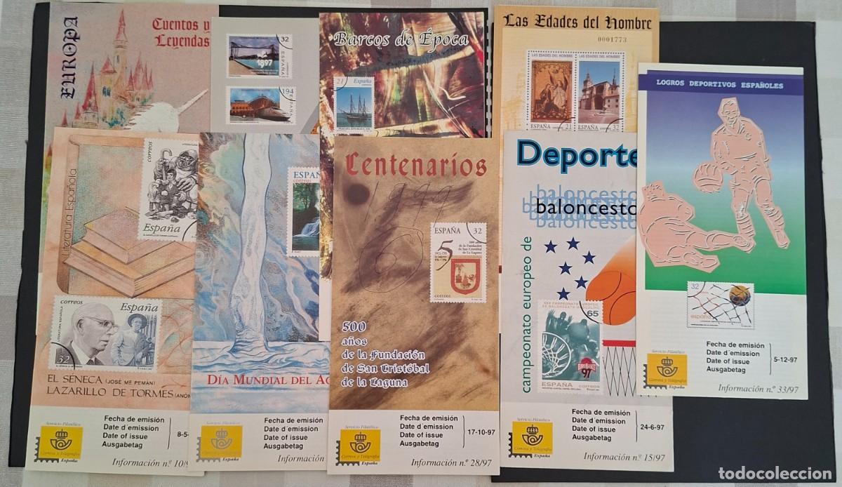 Sellos: HOJAS INFORMATIVAS SERVICIO FILATELICO A&Ntilde;O 1997