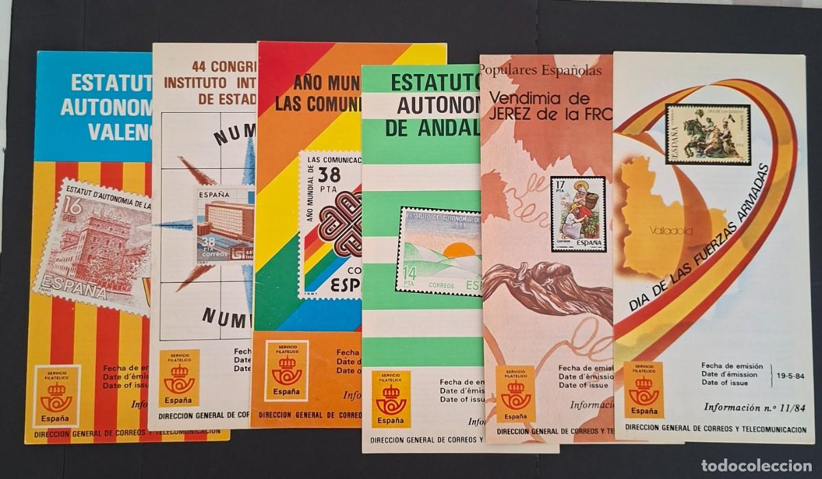Sellos: HOJAS INFORMATIVAS SERVICIO FILATELICO A&Ntilde;O 1983 Y 1984