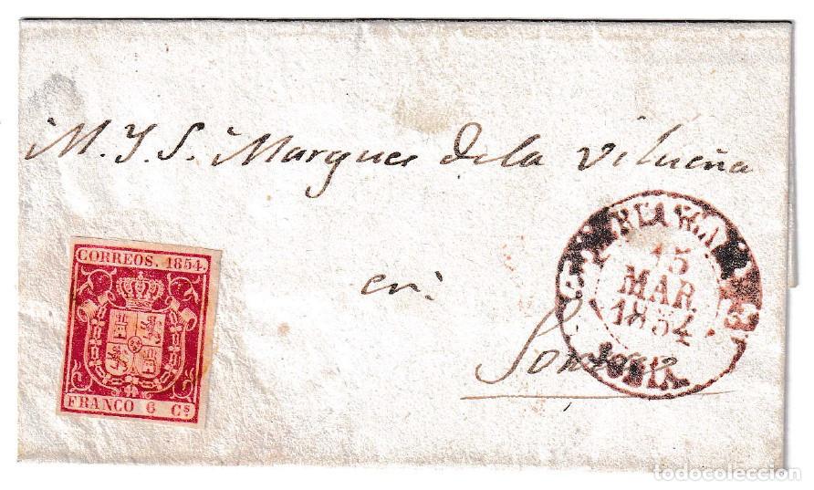 Sellos: 1854. Envuelta de Berlanga de Duero a Soria