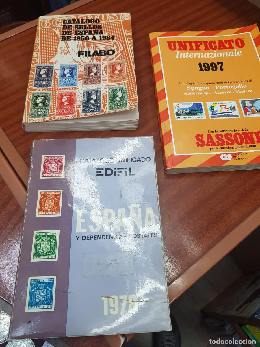 Sellos: LOTE DE 3 CATALOGOS DE SELLOS-EDIFIL-FILABO-SASSONE