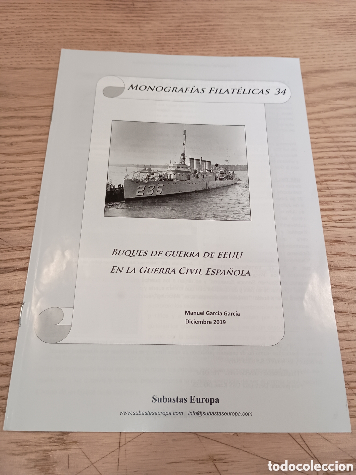 Sellos: REVISTA MONOGRAF&Iacute;AS FILAT&Eacute;LICAS - N&Uacute;MERO 34 - MANUEL GARC&Iacute;A GARC&Iacute;A, DICIEMBRE 2019 - SUBASTAS EUROPA