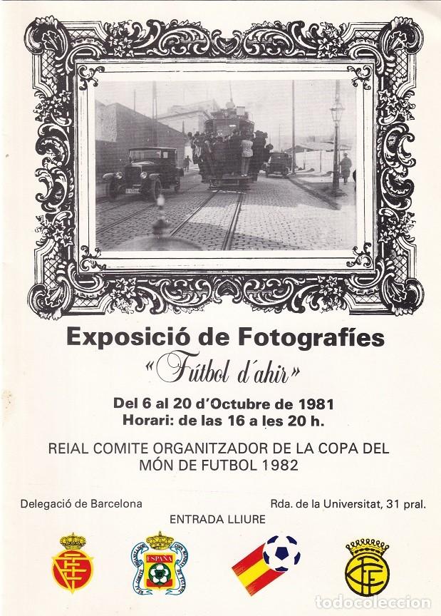 Briefmarken: D&iacute;ptic 1981 - Exposici&oacute; de Fotograf&iacute;es F&uacute;tbol d'ahir - Reial Comit&eacute; Organitzador Copa del M&oacute;n F&uacute;tbol