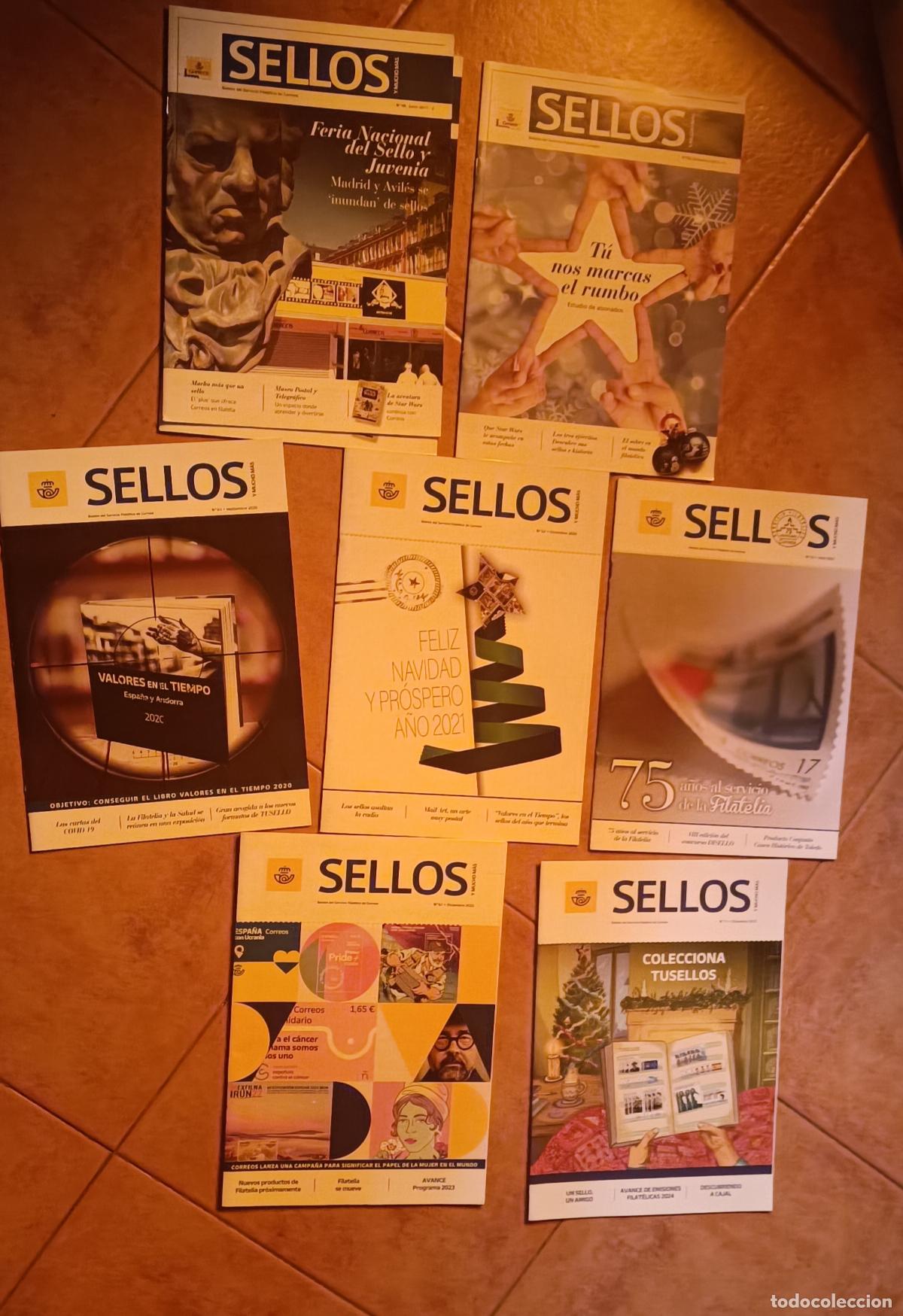 Sellos: 7 REVISTA &ldquo;SELLOS Y MUCHO M&Aacute;S&rdquo; NUMEROS 48 - 50 - 61 - 62 - 63 - 67 y 71 INCLUYE FICHAS NUEVOS SELLOS