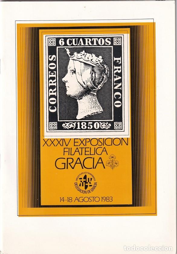 Sellos: XXXIV Exposici&oacute;n filat&eacute;lica Gracia 1983 - C&iacute;rculo Filat&eacute;lico y Numism&aacute;tico