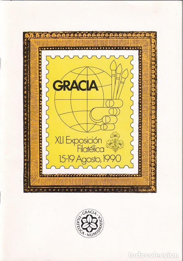 Sellos: XLI Exposici&oacute;n filat&eacute;lica Gracia 1990 - C&iacute;rculo Filat&eacute;lico y Numism&aacute;tico