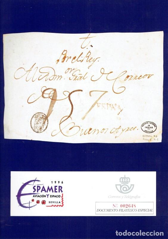 Sellos: FA6046. Documento de la Exposicion ESPAMER 96 de Sevilla - Foto 2
