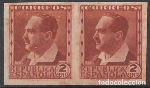 Sellos: 1932. Personajes. Blasco Iba&ntilde;ez Sin Dentar. N&ordm;662 Edifil. Sin Fijasello