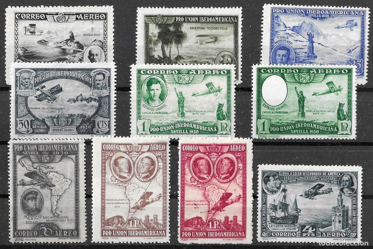 Sellos: 1930. Pro Union Iberoamericana. N&ordm;583-591