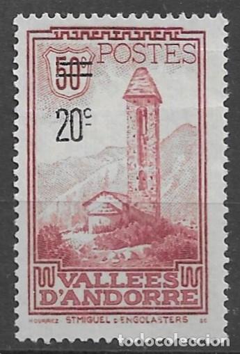 Sellos: 1935. Andorra Francesa. Sello Sobrecargado. N&ordm;48 Yvert.