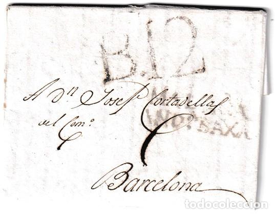 Briefmarken: 1806. Carta de M&aacute;laga a Barcelona