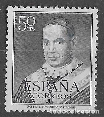 Sellos: 1951. San Antonio Maria Claret. N&ordm;1102 Edifil. Sin Fijasello
