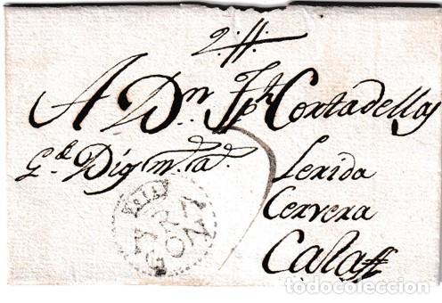Sellos: 1792. Carta de Monz&oacute;n a Calaf