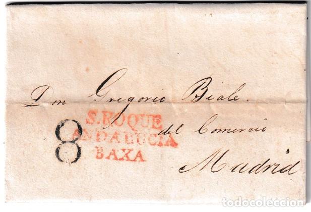 Sellos: 1818. Carta de Gibraltar a Madrid