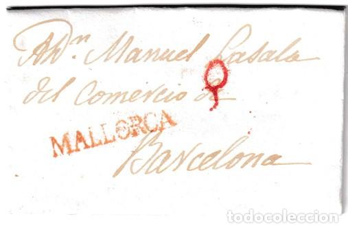 Sellos: 1829. Carta de Palma de Mallorca a Barcelona