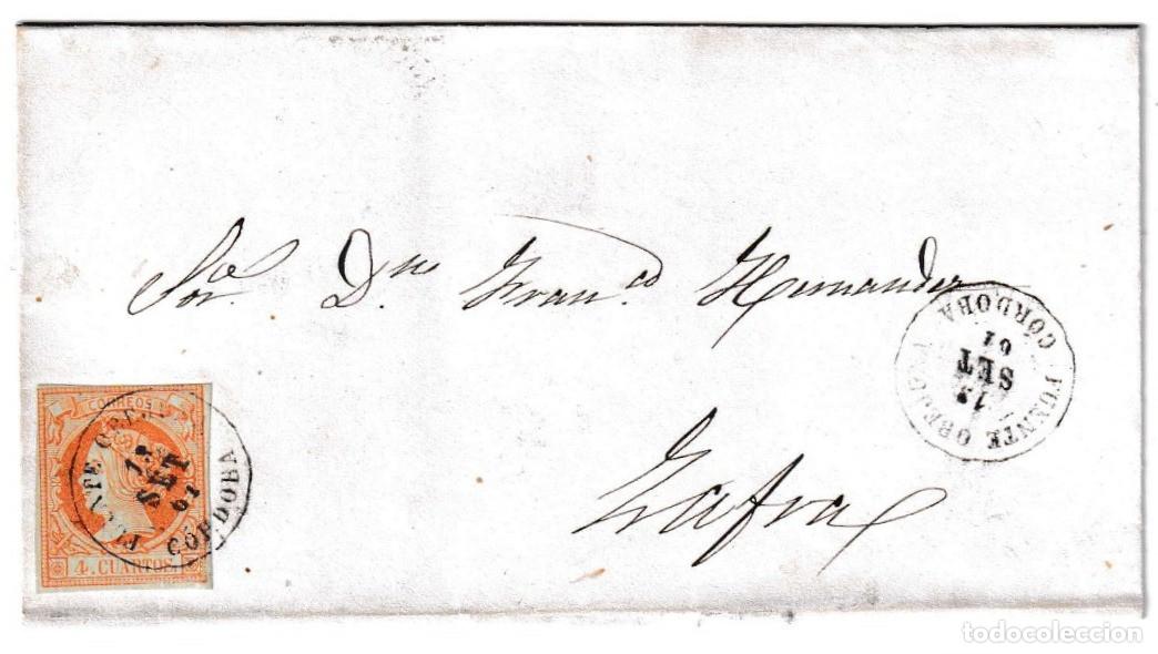 Sellos: 1861. Envuelta de Fuente Ovejuna a Zafra
