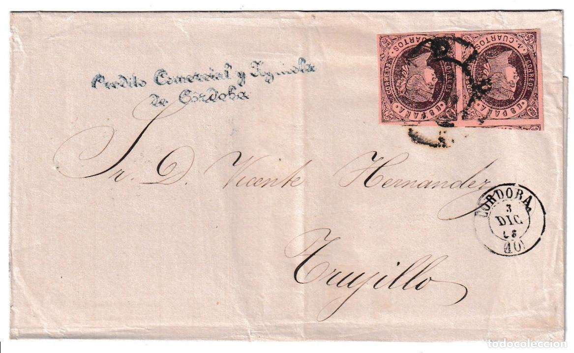 Sellos: 1863. Envuelta de C&oacute;rdoba a Trujillo