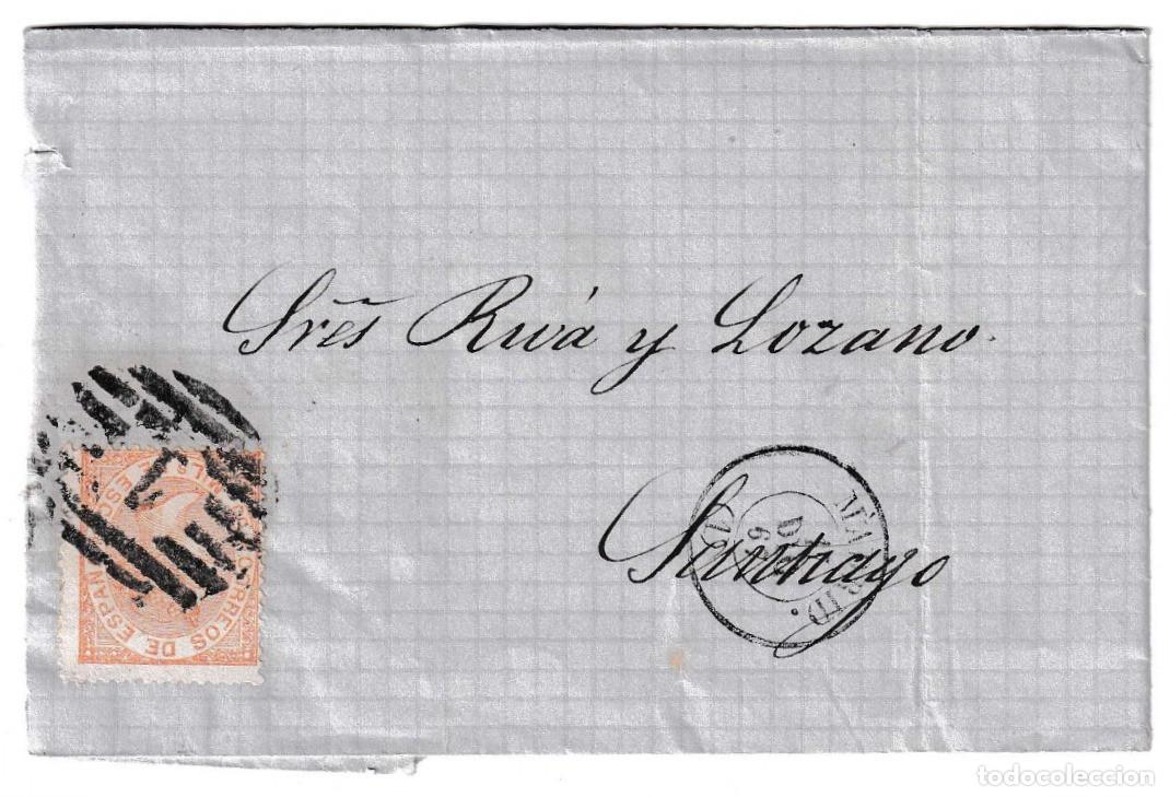 Sellos: 1867. Carta de Madrid a Santiago