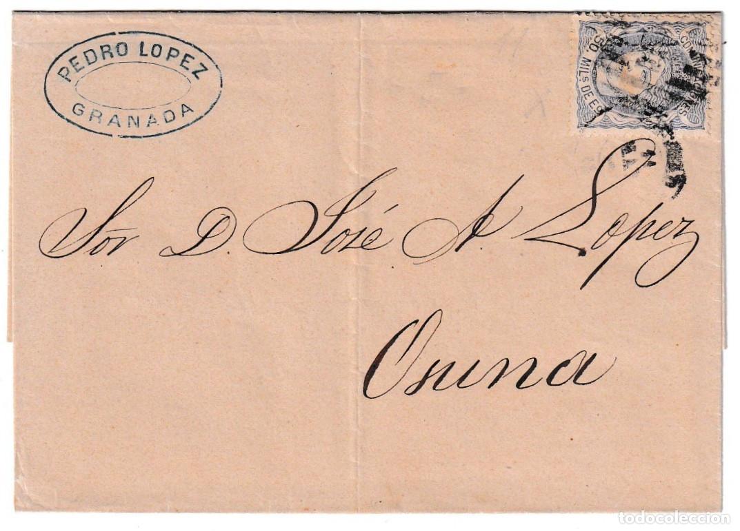 Sellos: 1870. Envuelta de Granada a Osuna
