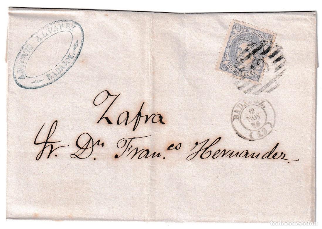 Sellos: 1870. Envuelta de Badajoz a Zafra