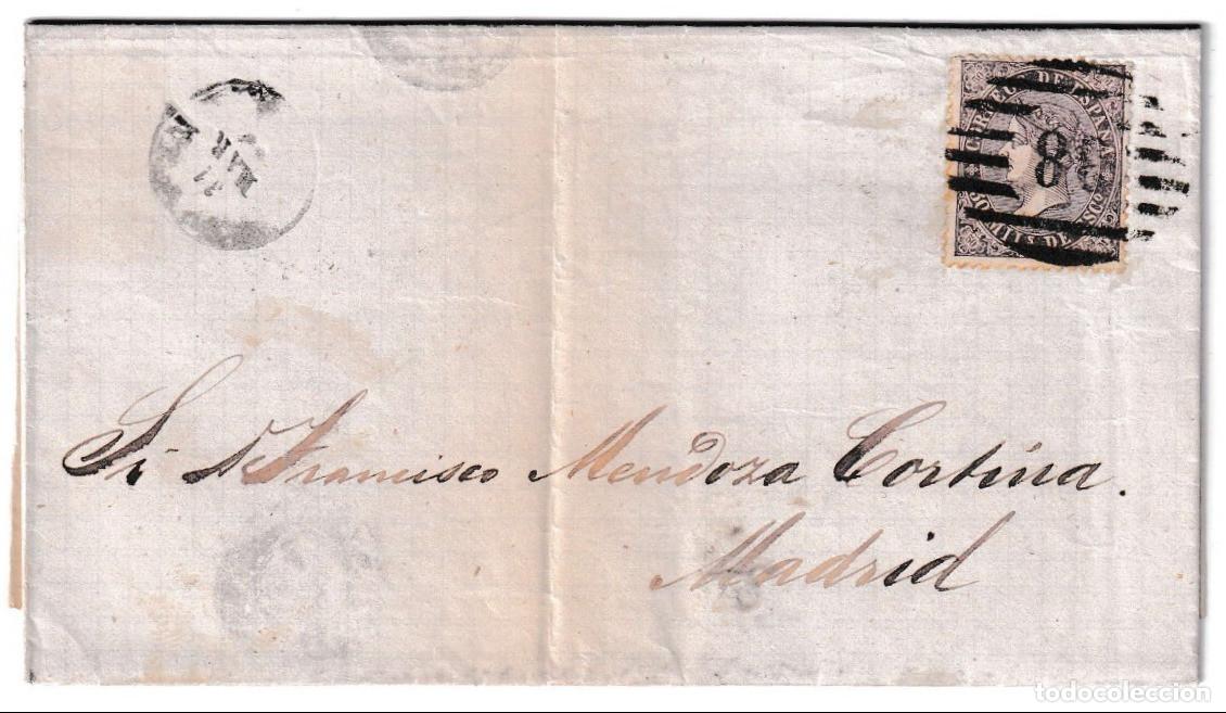 Sellos: 1868. Carta de Pamplona a Madrid