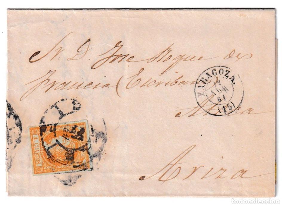 Sellos: 1861. Carta de Zaragoza a Ariza