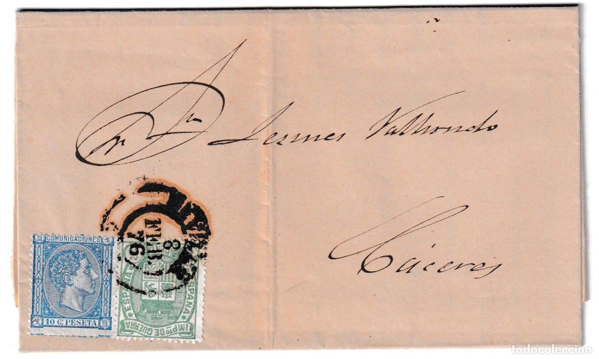 Sellos: 1876. Carta de Sevilla a C&aacute;ceres I