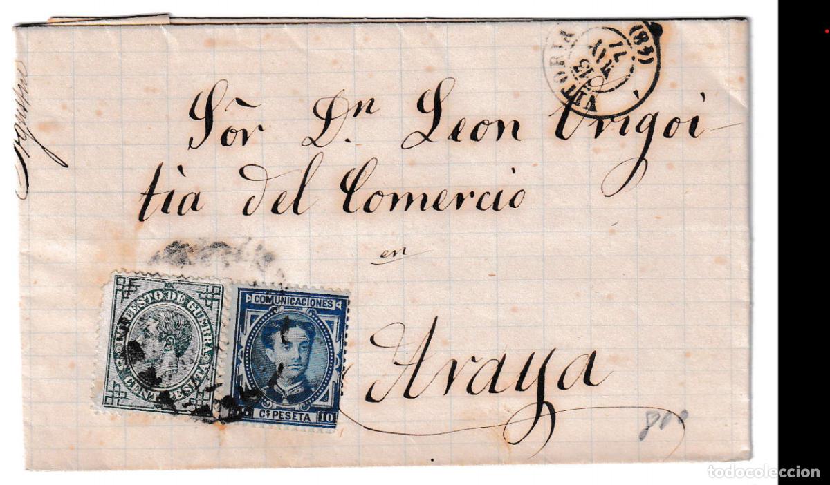 Sellos: 1877. Envuelta de Vitoria a Araya