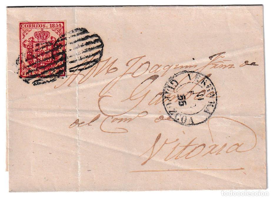 Sellos: 1855. Envuelta de Vergara a Vitoria