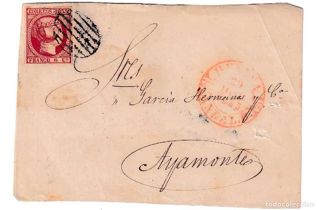 Sellos: 1853. Frontal de Huelva a Ayamonte
