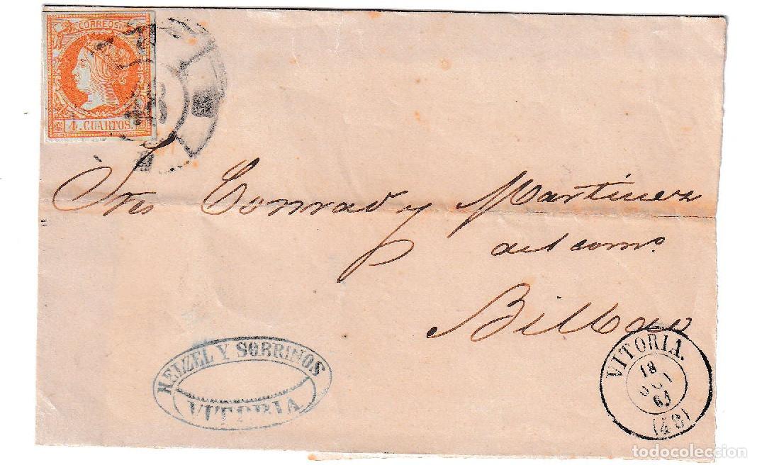 Sellos: 1861. Frontal de Vitoria a Bilbao